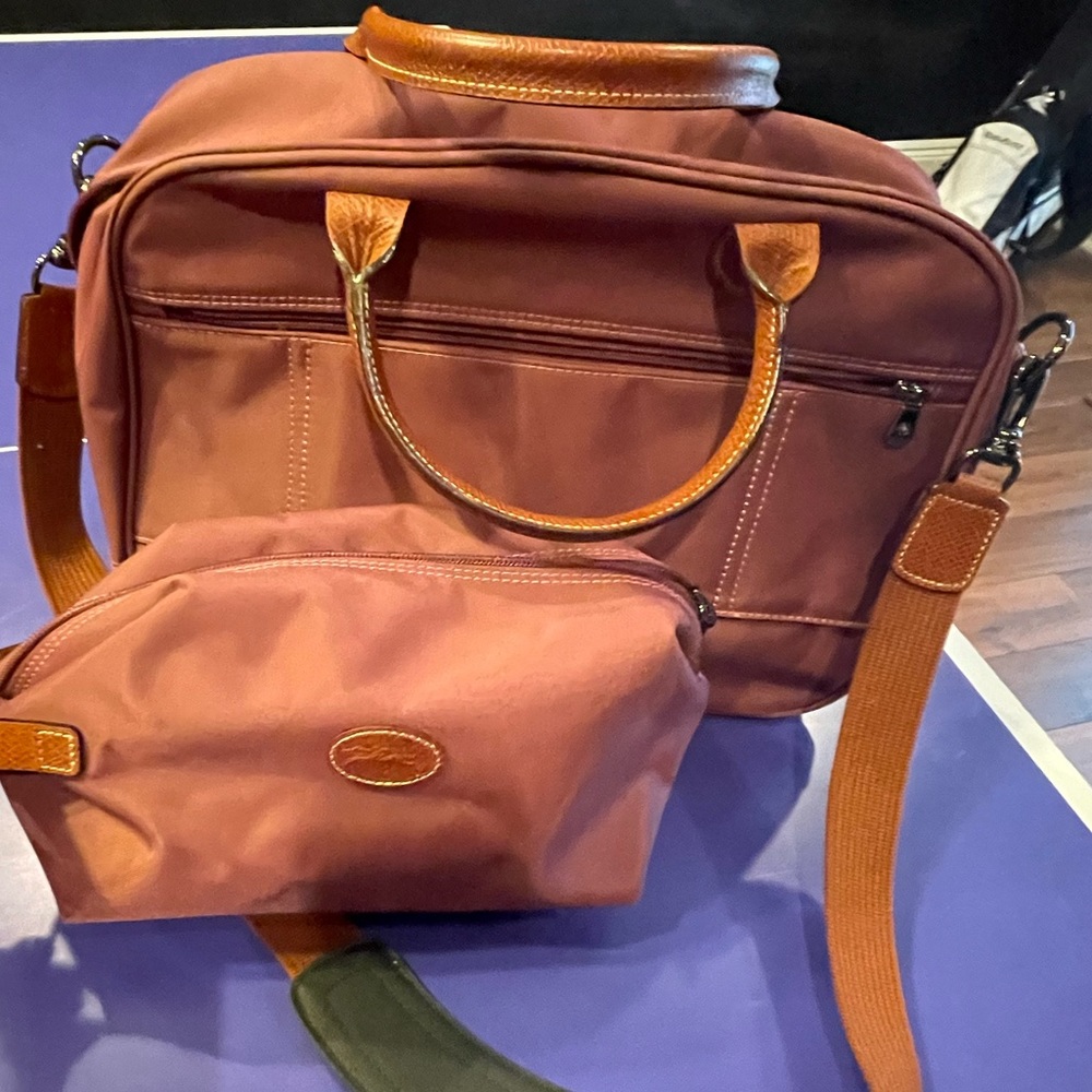 LongChamp travel bag with cosmetic case